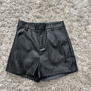 Tiger Mist Faux Leather Shorts